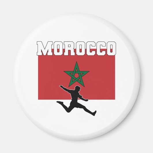 Nationaal team van Morrocco Football Soccer Magneet (Voorkant)