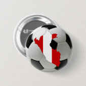 Nationaal team van Peru Ronde Button 5,7 Cm (Voorkant /achterkant)