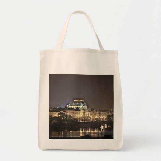 Nationaal Theater Praag Nacht Tote Bag (Voorkant)