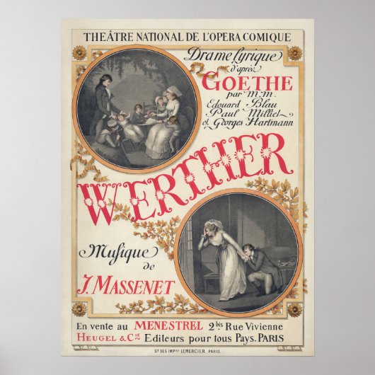 Nationaal Theater van de Opera Comique Poster (Voorkant)
