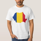 Nationaal vlaggenontwerp van Roemenië T-shirt (Voorkant)