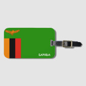 Nationaal vlaggenpatriotticum van Zambia Bagagelabel (Voorkant (horizontaal))