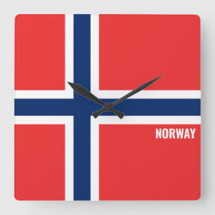 Nationaal vlaggenpatriottisch gebied Noorwegen Vierkante Klok