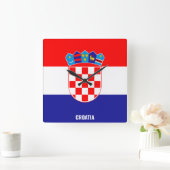Nationaal vlaggenpatriottisch Kroatië Vierkante Klok (Huis)