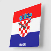 Nationaal vlaggenpatriottisch Kroatië Vierkante Klok (Hoek)