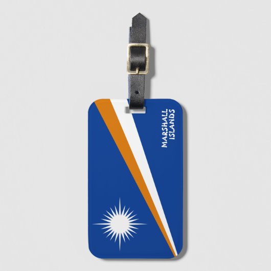 Nationaal vlaggenstaatoctrooi van de Marshalleilan Bagagelabel (Voorkant (verticaal))