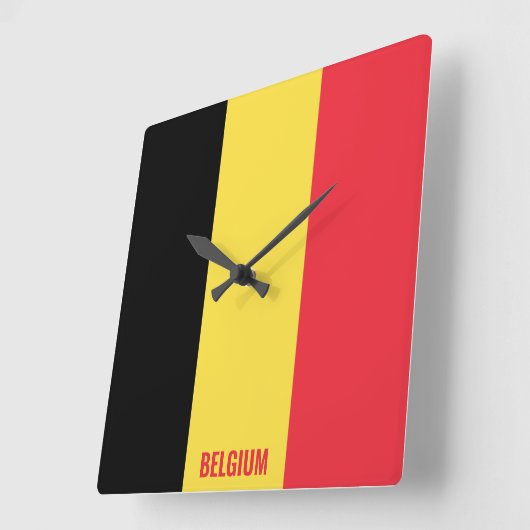 Nationaal vlaggenstaatpatriottisch België Vierkante Klok (Hoek)