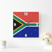 Nationaal vlaggenstaatpatriottisch Zuid-Afrika Vierkante Klok (Huis)