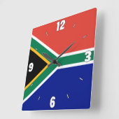 Nationaal vlaggenstaatpatriottisch Zuid-Afrika Vierkante Klok (Hoek)