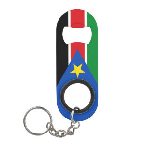 Nationaal vlaggenstaatpatriottisch Zuid-Soedan Mini Flessenopener