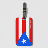 Nationaal vlagpatriottisch gebied Puerto Rico Bagagelabel (Voorkant (verticaal))