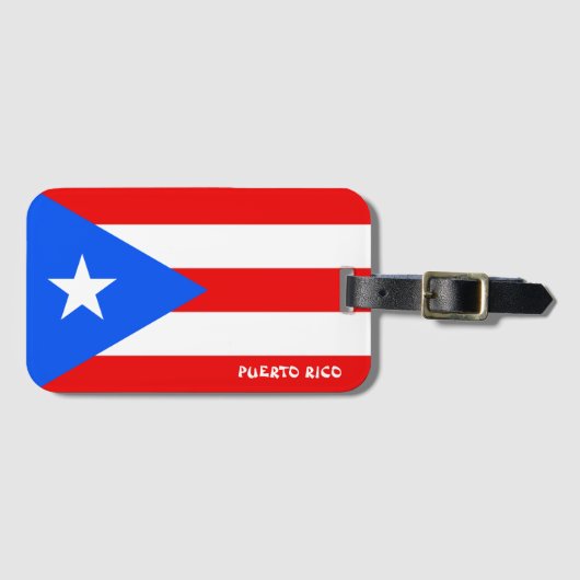 Nationaal vlagpatriottisch gebied Puerto Rico Bagagelabel (Voorkant (horizontaal))