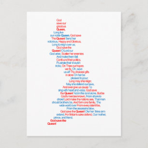 Nationaal volkslied briefkaart