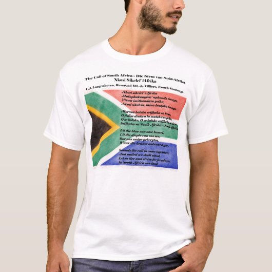 Nationaal volkslied van Zuid-Afrika T-shirt (Voorkant)