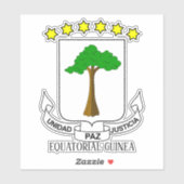 Nationaal wapen van Equatoriaal-Guinea Patriottisc Sticker (Vel)