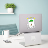 Nationaal wapen van Equatoriaal-Guinea Patriottisc Sticker (Laptop op bureau)