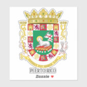 Nationaal wapenschild Puerto Rico Sticker (Vel)