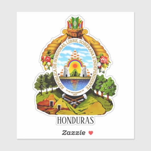 Nationaal wapenschild van Honduras Sticker (Vel)