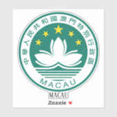 Nationaal wapenschild van Macau Sticker (Vel)