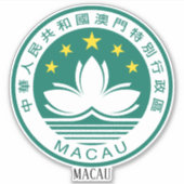 Nationaal wapenschild van Macau Sticker (Voorkant)