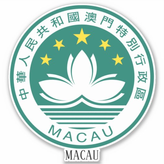 Nationaal wapenschild van Macau Sticker (Voorkant)