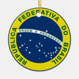 Nationaal zegel van Brazilië Keramisch Ornament