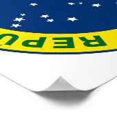 Nationaal zegel van Brazilië Poster (Hoek)