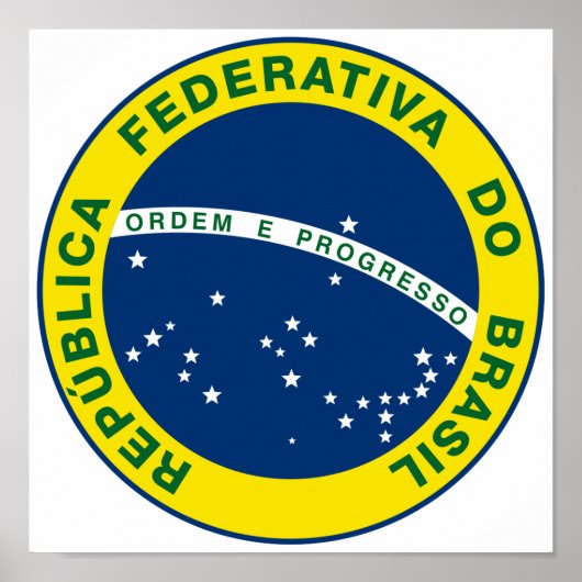 Nationaal zegel van Brazilië Poster (Voorkant)