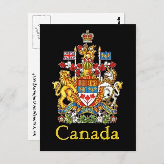 Nationaal zegel van Canada Briefkaart (Voorkant / Achterkant)