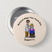 National Align Your Teeth Day Button (Voorkant /achterkant)