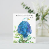 National American Eagle Day Juni 20 Wildlife Briefkaart (Staand voorkant)