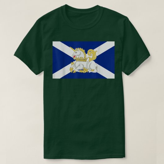 National Animal Unicorn van Schotland op Scottish T-shirt (Design voorkant)