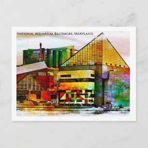 National Aquarium Baltimore — Gebrandglas Pop Briefkaart
