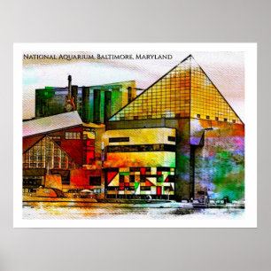 National Aquarium Baltimore — Gebrandglas Pop Poster