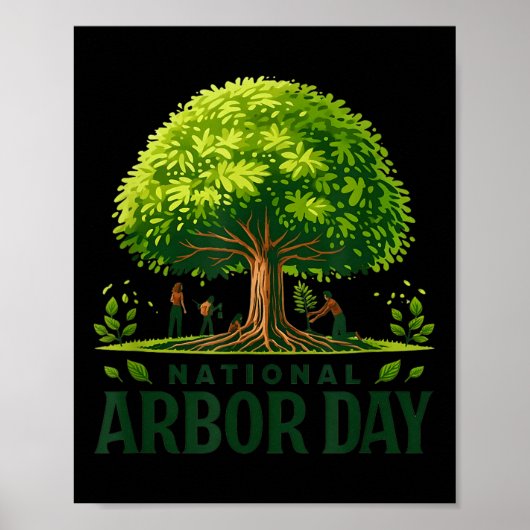 National Arbor Day Tree Care for a Happy Arbor Day Poster (Voorkant)