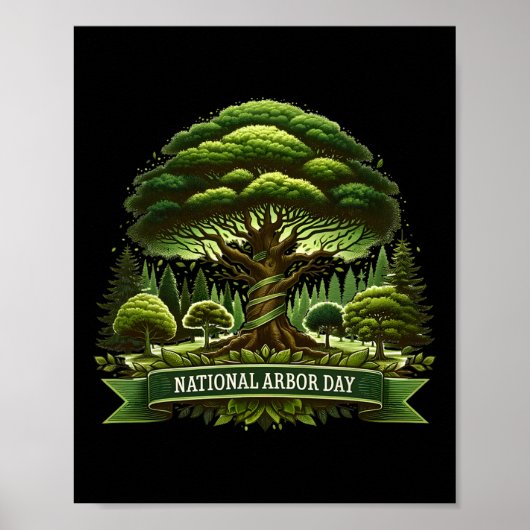 National Arbor Day Tree Care for a Happy Arbor Day Poster (Voorkant)