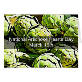 National Artichoke Hearts Day 16 maart Kaart