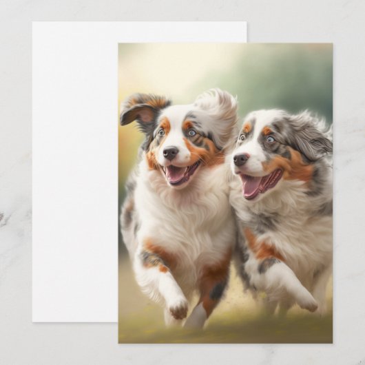 National Australian Shepherd Day, Aussie Dog Feestdagenkaart (Voorkant / Achterkant)