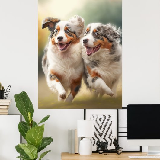 National Australian Shepherd Day, Aussie Dog Poster (Thuiskantoor)