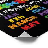 National Autism Awerness Maandbericht Autistic Kin Poster (Hoek)