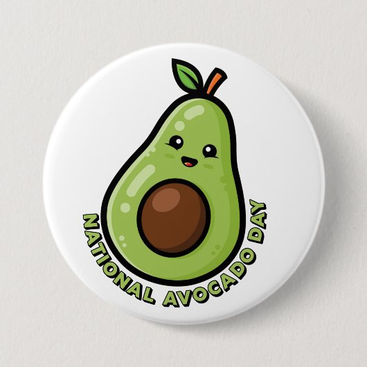 National Avocado Day Ronde Button 7,6 Cm (Voorkant)