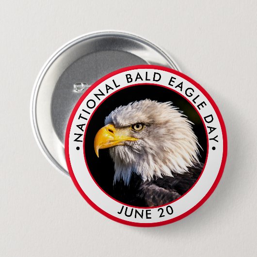 National Bald Eagle Day Ronde Button 7,6 Cm (Voorkant /achterkant)