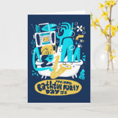 National Bathtub Party Day December 15th Kaart (Gele Bloem)