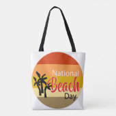 National Beach Day Canvas tas (Achterkant)