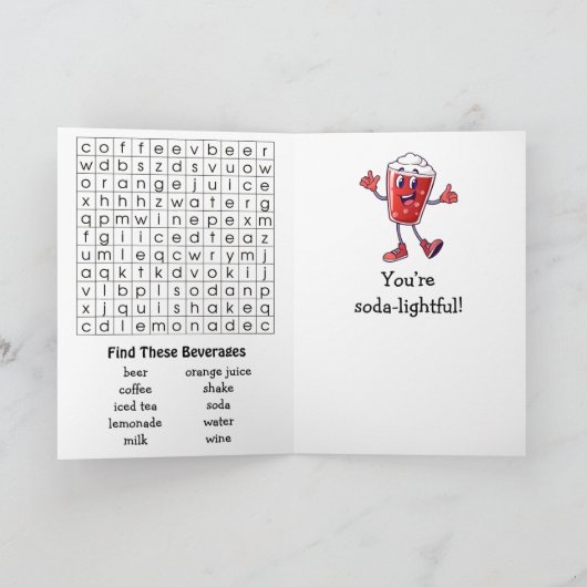 National Beverage with Caffeine Day | Nov 19th Kaart (Binnen)