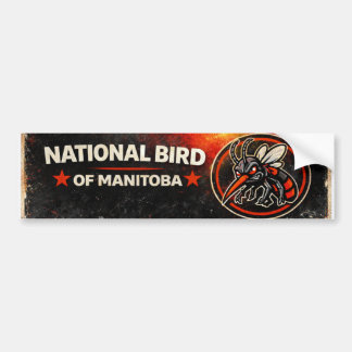 National Bird of Manitoba Funny Mosquito Bumper Bumpersticker