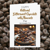 National Bittersweet Chocolate with Almonds Day Kaart