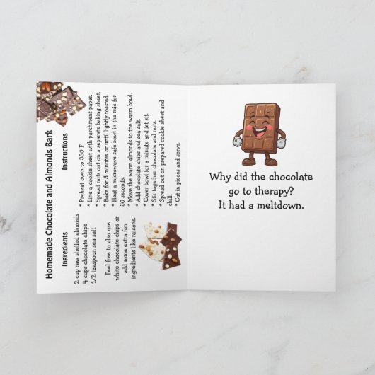 National Bittersweet Chocolate with Almonds Day Kaart (Binnen)