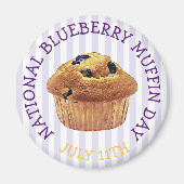National Blueberry Muffin Day Juli Magnet (Voorkant)