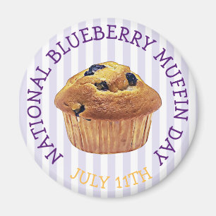 National Blueberry Muffin Day Juli Magnet